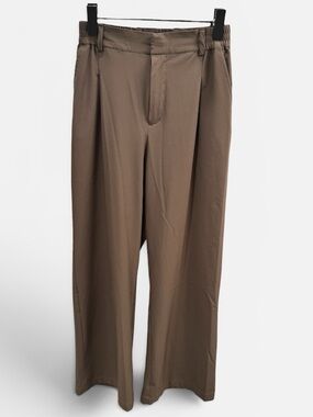 ALO Yoga High-Waist Pursuit Trousers Women's Brown Espresso Wide-Leg Trousers